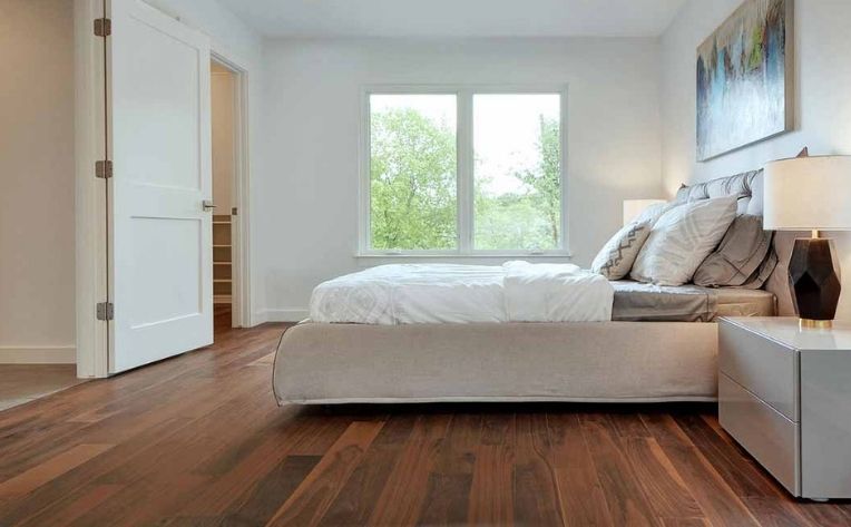 bedroom classic hardwood flooring